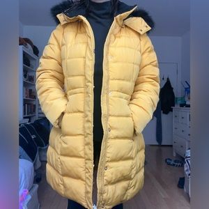 NWT deadstock mustard yellow puffer coat!